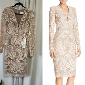 Bronx and banco opal embellished V neck midi body con dress Price FIRM